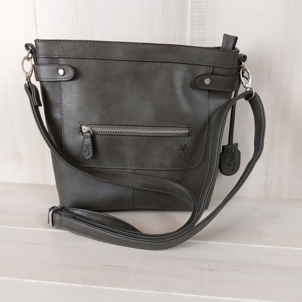 Browning Catrina Concealed Carry Purse Crossbody CCW Handbag Charcoal Gray
